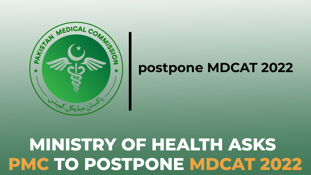 Ministry of Health Ask PMC to Postpone MDCAT 2022