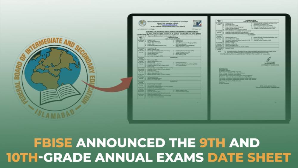 FBISE Announced the 9th and 10th Grade Annual Exams Date Sheet