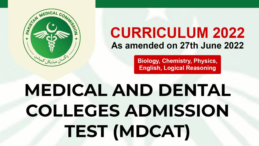 Medical and Dental Colleges Admission Test 2022 Curriculum