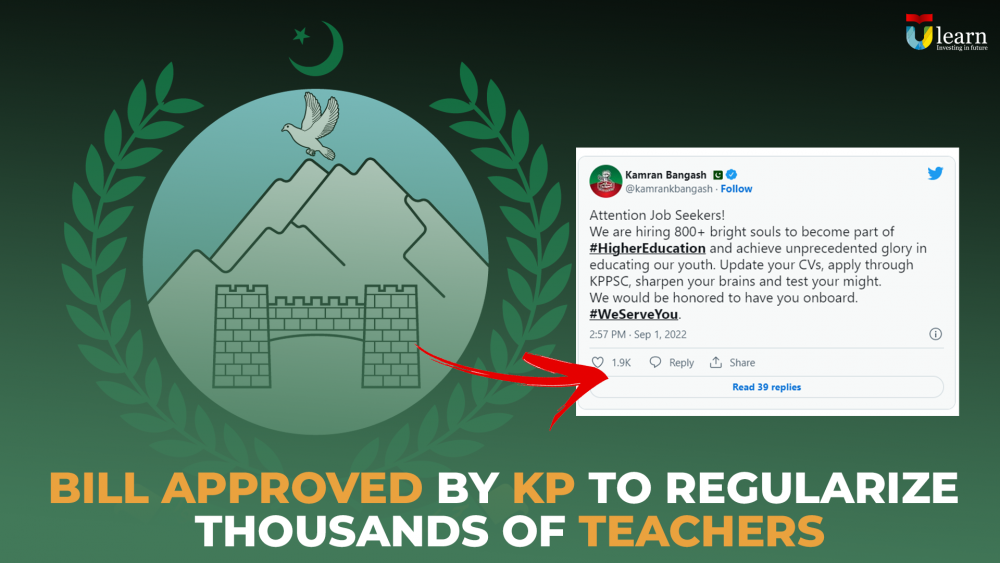Bill approved by KP to Regularize Thousands of Teachers